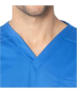 Landau Clearance Stretch Men's By V-Neck Solid Scrub Top -Silverts-shop 4 ln 4098 clearance 650