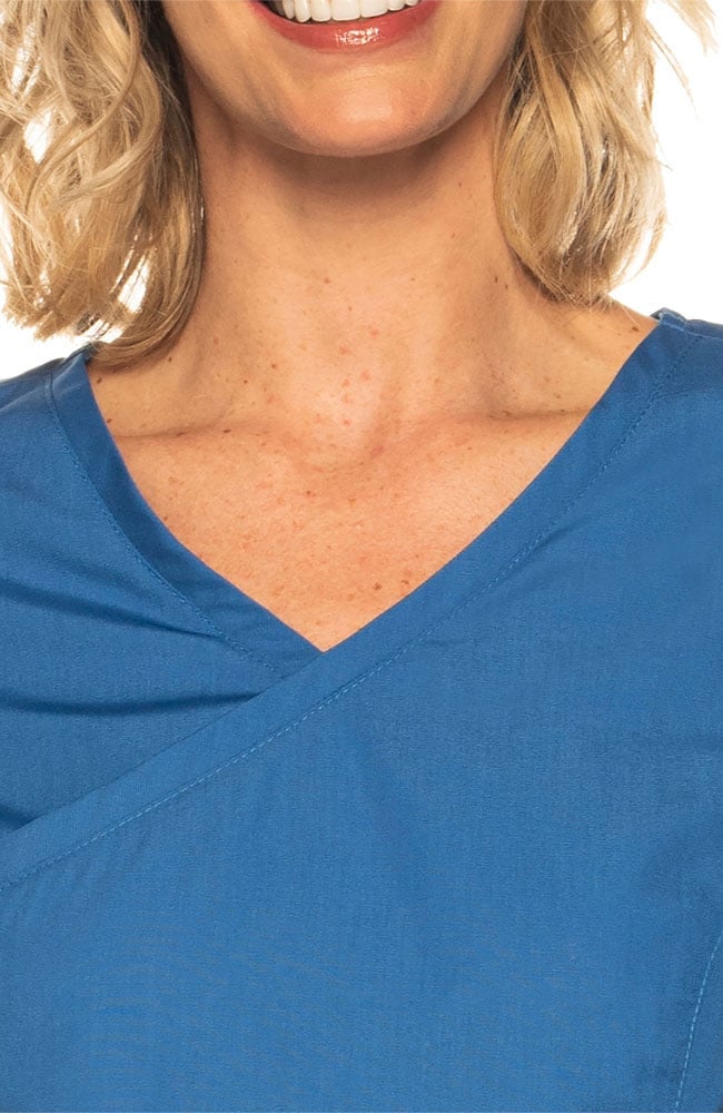 Clearance Women's Surplice Solid Scrub Top Landau Clearance Women's Surplice Solid Scrub Top -Silverts-shop 4 ln 70228 clearance 650