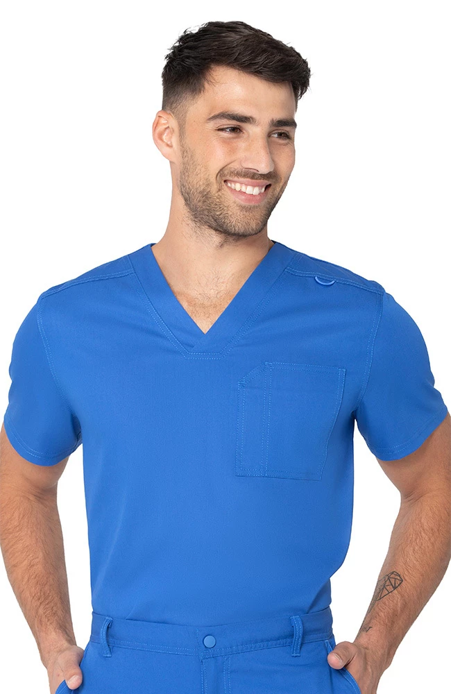 Urbane Clearance Men's Tuckable Solid Scrub Top - Image 4