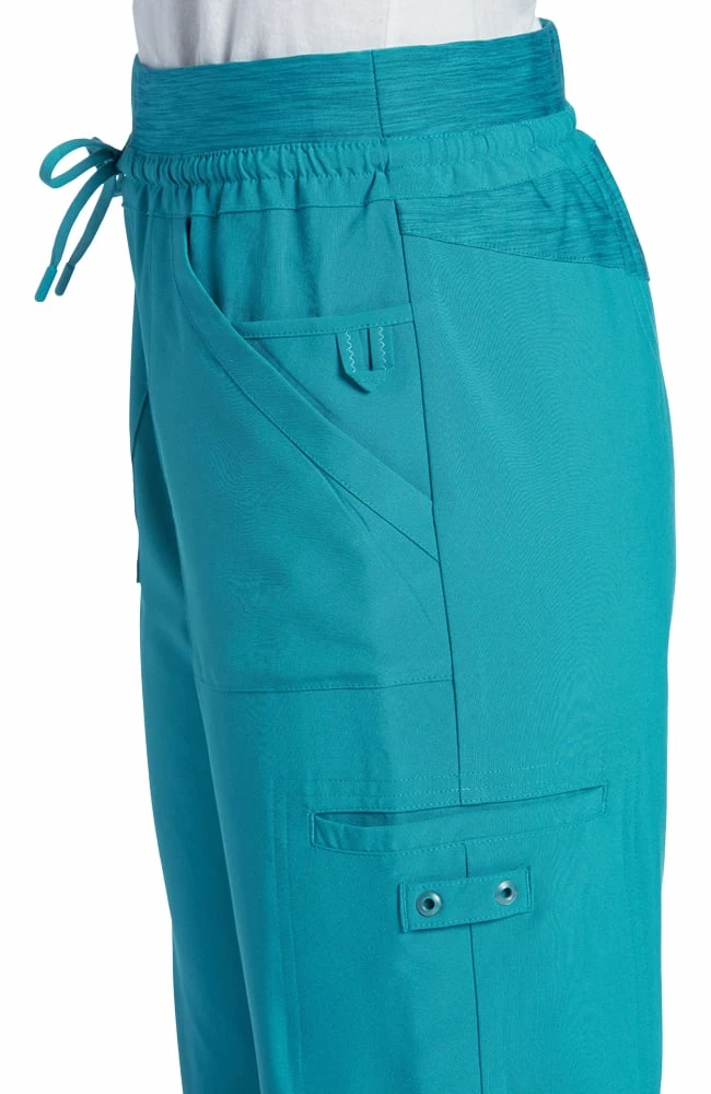 Urbane Clearance Women's Knit Waist Cargo Jogger Scrub Pant - Image 4