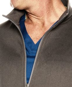 Urbane Men's Fleece Solid Scrub Jacket -Silverts-shop 4 ln 9972 650