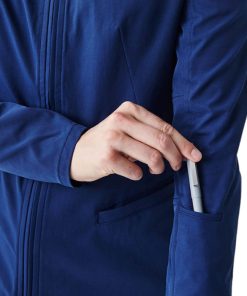 Medelita Women's Kinetic Bomber Solid Scrub Jacket -Silverts-shop 4 md sj11831 650