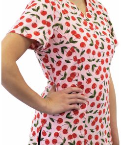 Maevn Uniforms Women's Cherries Berries Print Scrub Top 5 Maevn Uniforms Women's Cherries Berries Print Scrub Top -Silverts-shop 4 mv 1767 print 650