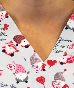 Maevn Uniforms Women's Gnome Matter What Print Scrub Top 5 Maevn Uniforms Women's Gnome Matter What Print Scrub Top -Silverts-shop 4 mv 1767 print 650 6