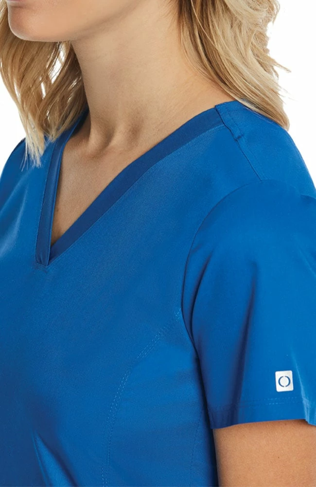 EON Women's Athletic Utility Solid Scrub Top - Image 4
