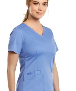 Maevn Uniforms Women's Double V-Neck Solid Scrub Top 9 Maevn Uniforms Women's Double V-Neck Solid Scrub Top -Silverts-shop 4 mv 3501 650