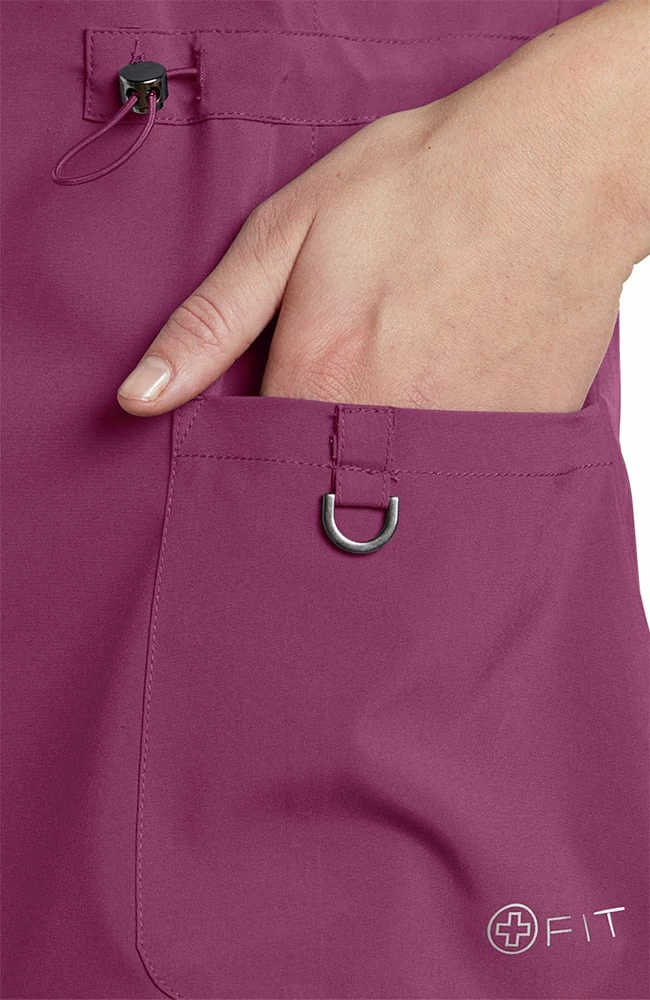 White Cross Women's Cinched Solid Scrub Top - Image 4