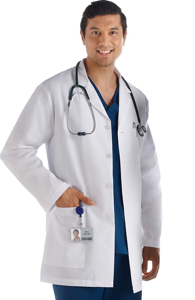 META Labwear Clearance Fundamentals By Men's 34" Lab Coat 6 META Labwear Clearance Fundamentals By Men's 34" Lab Coat - Image 4