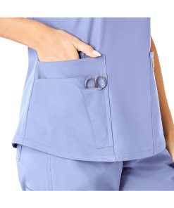 Carhartt Women's V-Neck 5 Pocket Scrub Top -Silverts-shop 4 wk c12113 650