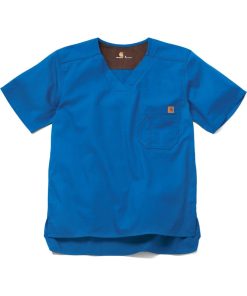 Carhartt Clearance Men's V-Neck Utility Solid Scrub Top -Silverts-shop 4 wk c15108 clearance 650