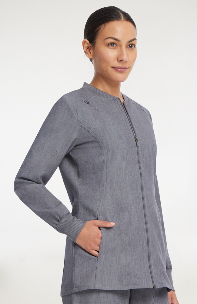 AllHeart Clearance Women's Warm-Up Solid Scrub Jacket 7 AllHeart Clearance Women's Warm-Up Solid Scrub Jacket - Image 5