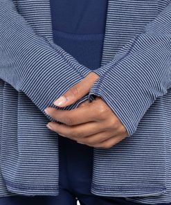 Cherokee Clearance Women's Open-Front Stripe Print Scrub Jacket -Silverts-shop 5 ck ck327 clearance 650