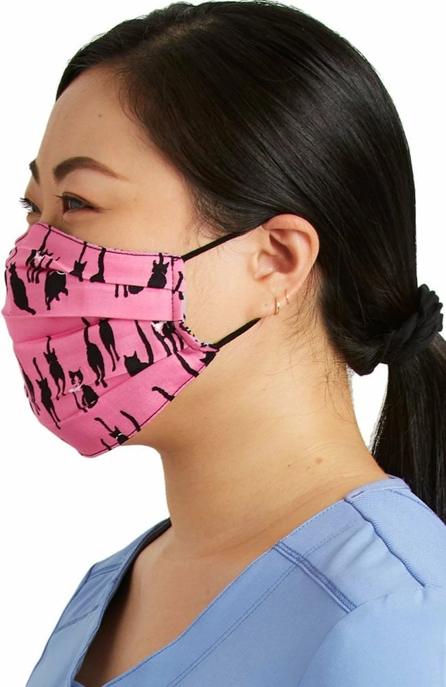 Cherokee Women's Reversible A Hopeful Hearts & Mr. Purr-fect Print Face Mask - Image 5