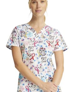 Cherokee Clearance Women's Paws For A Cause Print Scrub Top 6 Cherokee Clearance Women's Paws For A Cause Print Scrub Top -Silverts-shop 5 ck ck616 printclearance 650