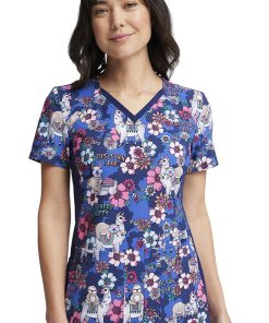 Cherokee Women's Happy Pals Print Scrub Top 6 Cherokee Women's Happy Pals Print Scrub Top -Silverts-shop 5 ck ck636 print 650 1