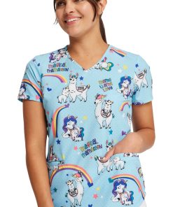 Cherokee Women's Rainbow Mamas Print Scrub Top 6 Cherokee Women's Rainbow Mamas Print Scrub Top -Silverts-shop 5 ck ck637 print 650