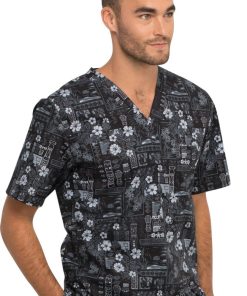 Cherokee Clearance Men's Its Tiki Time Print Scrub Top 11 Cherokee Clearance Men's Its Tiki Time Print Scrub Top -Silverts-shop 5 ck ck675 printclearance 650