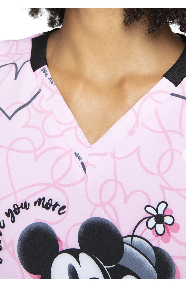 Cherokee Clearance Women's I Love You More Print Scrub Top - Image 5
