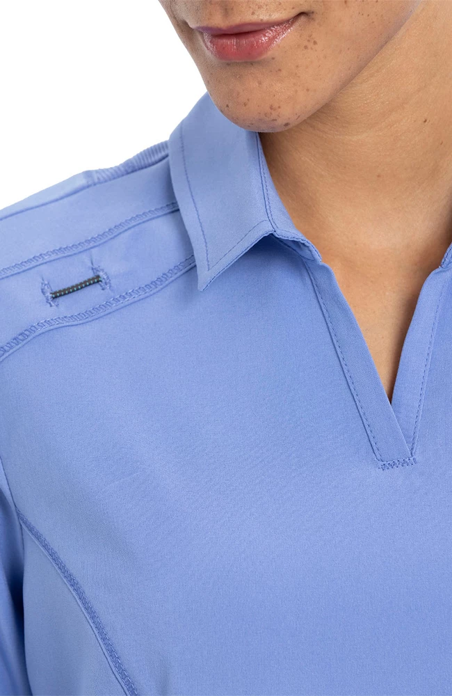 Cherokee Women's Polo Collar Solid Scrub Top - Image 5