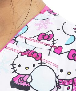 Cherokee Clearance Women's Winter Hello Kitty Print Scrub Top -Silverts-shop 5 ck tf686 printclearance 650