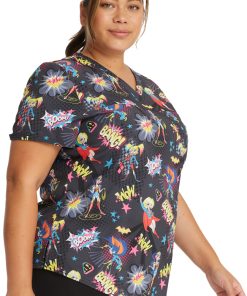 Cherokee Clearance Women's Girls Have The Power Print Scrub Top -Silverts-shop 5 ck tf739 printclearance 650