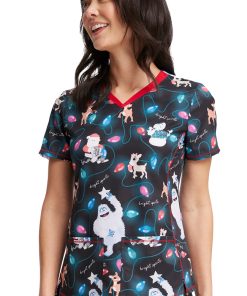 Cherokee Women's Bright Spirits Print Scrub Top 6 Cherokee Women's Bright Spirits Print Scrub Top -Silverts-shop 5 ck tf784 print 650
