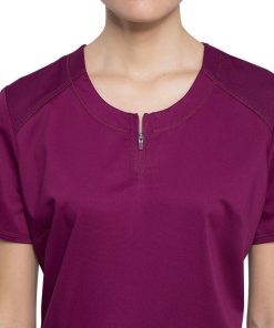 Cherokee Workwear Women's Crew Neck Solid Scrub Top -Silverts-shop 5 ck ww602 650