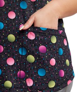 Dickies Women's V-Neck Dot's Poppin' Print Scrub Top 6 Dickies Women's V-Neck Dot's Poppin' Print Scrub Top -Silverts-shop 5 di dk731 print 650