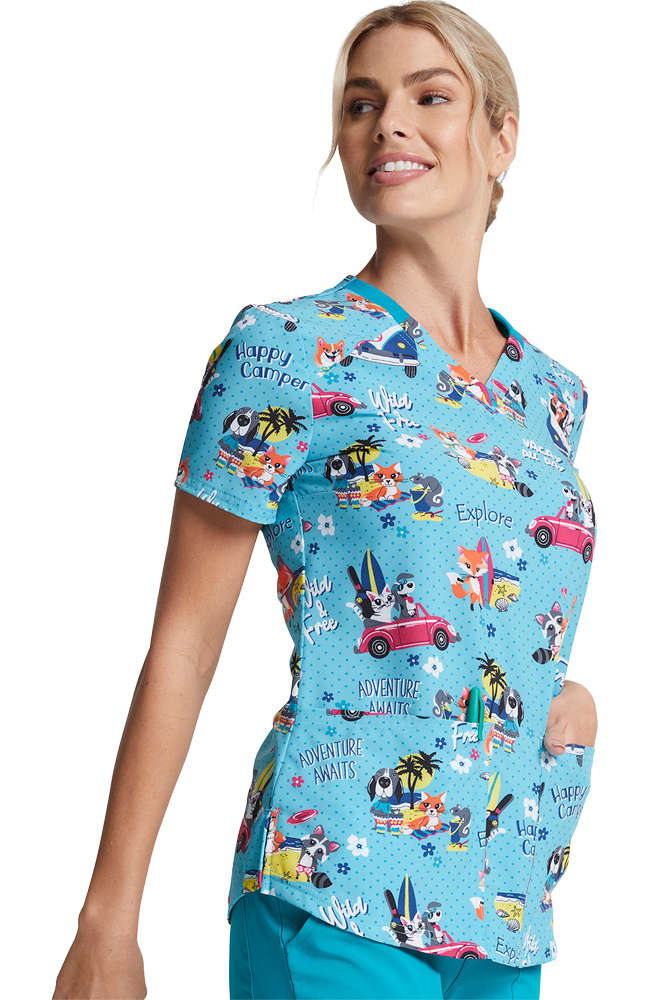 Clearance Women's Vacay All Day Print Scrub Top Dickies Clearance Women's Vacay All Day Print Scrub Top -Silverts-shop 5 di dk876 printclearance 650