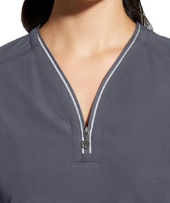 Healing Hands Women's Sonia Zip Y-Neck Scrub Top -Silverts-shop 5 hh 2274 650
