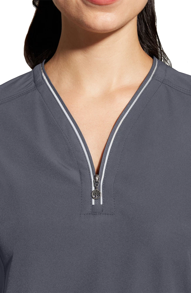 Healing Hands Women's Sonia Zip Y-Neck Scrub Top - Image 5