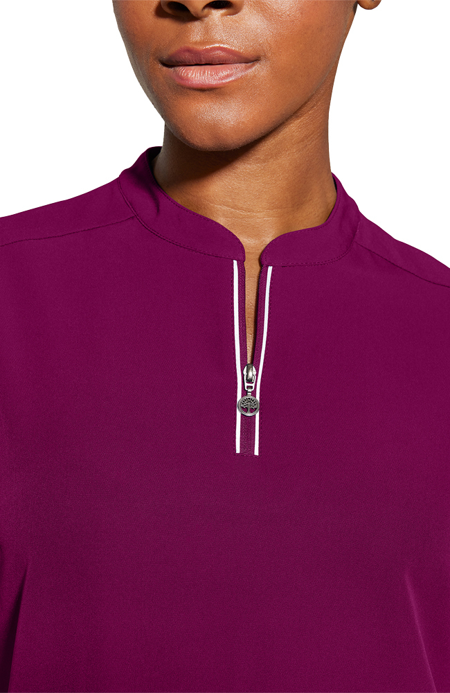 Women's Sandy Zip Mandarin Collar Scrub Top Healing Hands Women's Sandy Zip Mandarin Collar Scrub Top -Silverts-shop 5 hh 2286 650