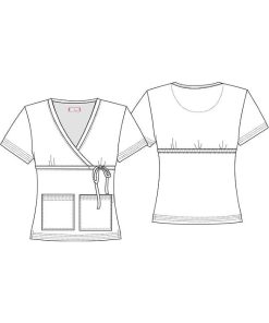 Koi Clearance Women's Katelyn Wrap Solid Scrub Top -Silverts-shop 5 ko 137 clearance 650