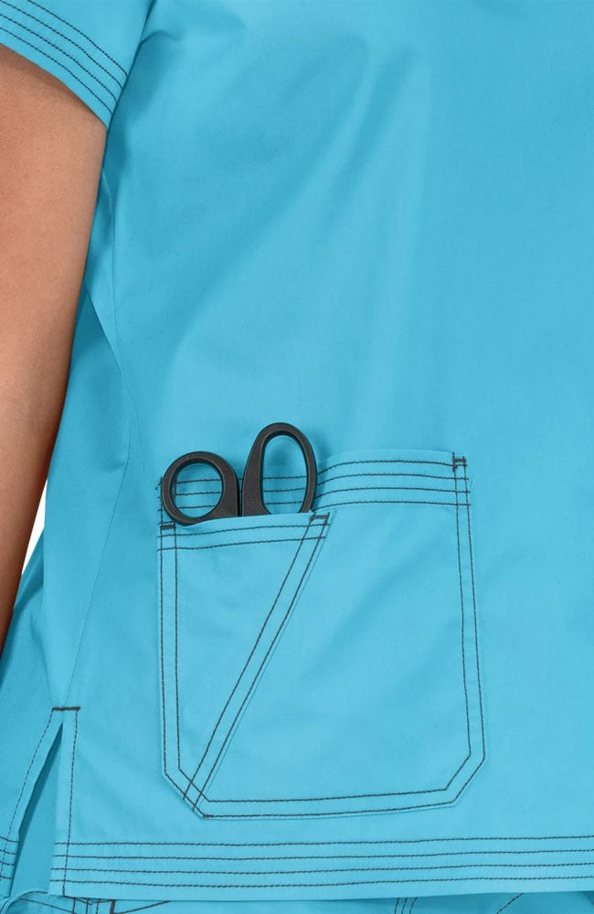 Koi Clearance Women's Kyra V-Neck Solid Scrub Top - Image 5