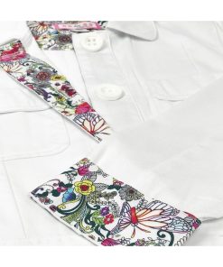Koi Women's Geneva With Contrast 35¾" Lab Coat -Silverts-shop 5 ko 408 650