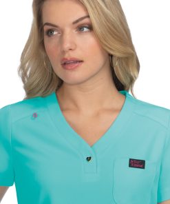 Koi Women's Rosemary Solid Scrub Top 6 Koi Women's Rosemary Solid Scrub Top -Silverts-shop 5 ko b122 650