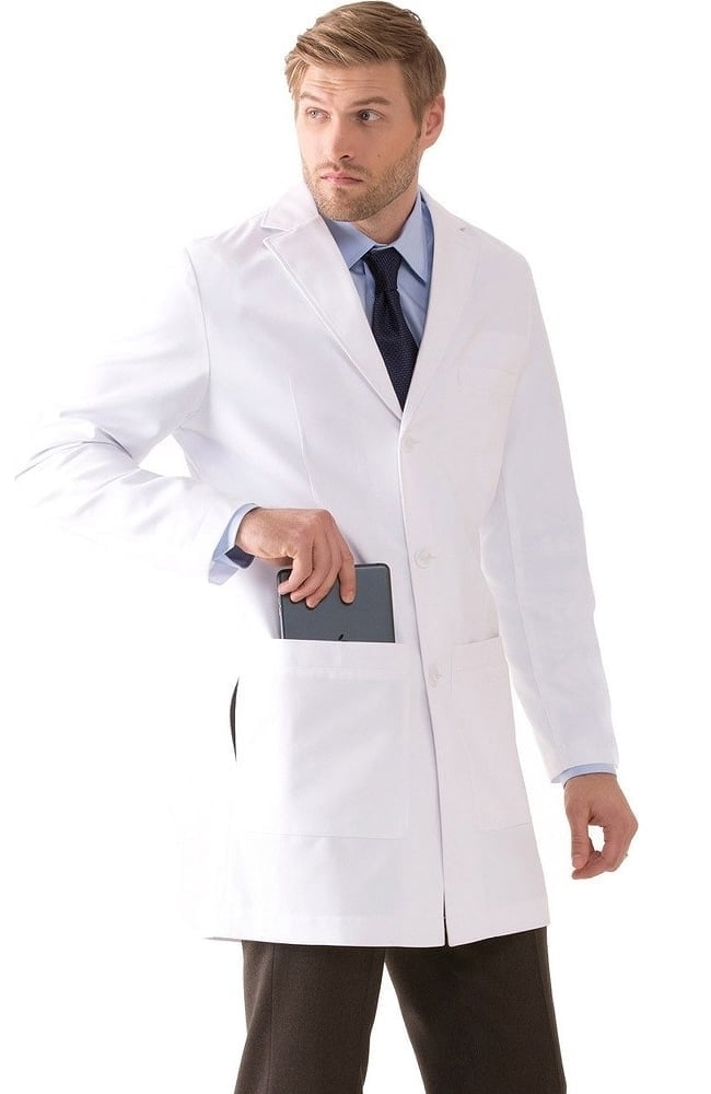 Men's M3 Laennec Classic Fit 40" Lab Coat Medelita Men's M3 Laennec Classic Fit 40" Lab Coat -Silverts-shop 5 md lmm3lc 650
