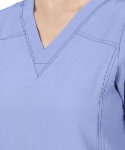 WonderWink Clearance Women's Sporty V-Neck Solid Scrub Top -Silverts-shop 5 wk 6214 clearance 650