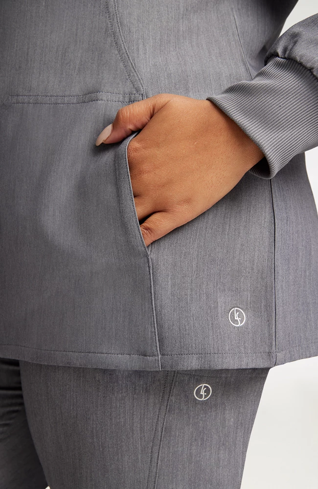 AllHeart Clearance Women's Warm-Up Solid Scrub Jacket - Image 6