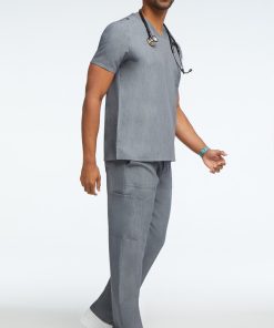 AllHeart Clearance Men's Solid Scrub Top & Cargo Scrub Pant Set 7 AllHeart Clearance Men's Solid Scrub Top & Cargo Scrub Pant Set -Silverts-shop 6 ah lsset1 clearance 650