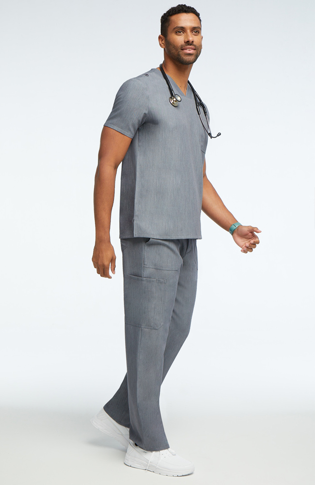 Clearance Men's Solid Scrub Top & Cargo Scrub Pant Set AllHeart Clearance Men's Solid Scrub Top & Cargo Scrub Pant Set -Silverts-shop 6 ah lsset1 clearance 650