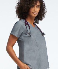AllHeart Clearance Women's V-Neck Solid Scrub Top & Cargo Scrub Pant Set -Silverts-shop 6 ah lsset6 clearance 650