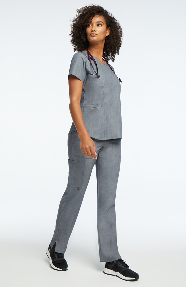 Clearance Women's V-Neck Solid Scrub Top & Yoga Scrub Pant Set AllHeart Clearance Women's V-Neck Solid Scrub Top & Yoga Scrub Pant Set -Silverts-shop 6 ah lsset8 clearance 650