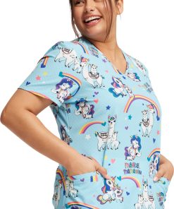 Cherokee Women's Rainbow Mamas Print Scrub Top 7 Cherokee Women's Rainbow Mamas Print Scrub Top -Silverts-shop 6 ck ck637 print 650