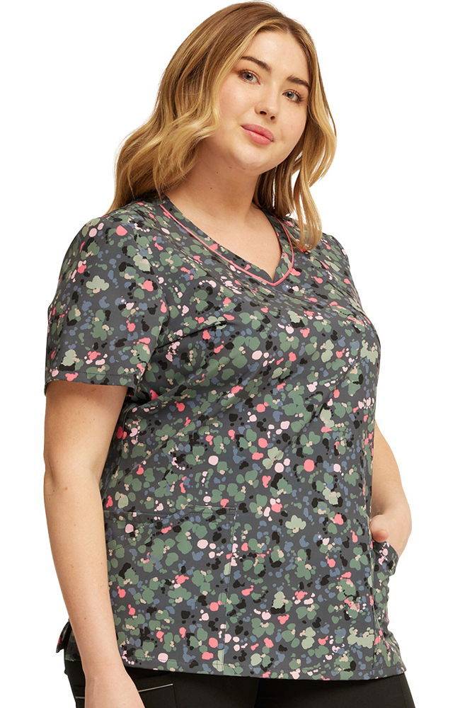 Women's What The Speck? Print Scrub Top Cherokee Women's What The Speck? Print Scrub Top -Silverts-shop 6 ck ck678 print 650