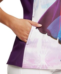 Cherokee Women's Sisters Print Scrub Top -Silverts-shop 6 ck tf627 print 650 1