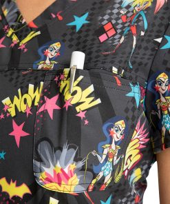 Cherokee Clearance Women's Girls Have The Power Print Scrub Top -Silverts-shop 6 ck tf739 printclearance 650