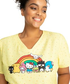 Cherokee Clearance Women's Under The Rainbow Print Scrub Top -Silverts-shop 6 ck tf772 printclearance 650