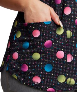 Dickies Women's V-Neck Dot's Poppin' Print Scrub Top 7 Dickies Women's V-Neck Dot's Poppin' Print Scrub Top -Silverts-shop 6 di dk731 print 650