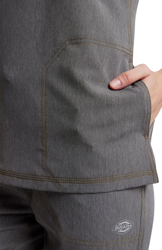 Clearance Women's Notch Neck Scrub Top Dickies Clearance Women's Notch Neck Scrub Top -Silverts-shop 6 di dk842 clearance 650